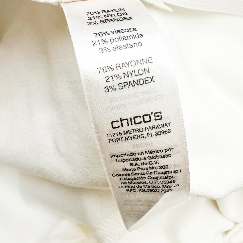 Chico's Slimming Basic Cream White Cropped Straig… - image 5